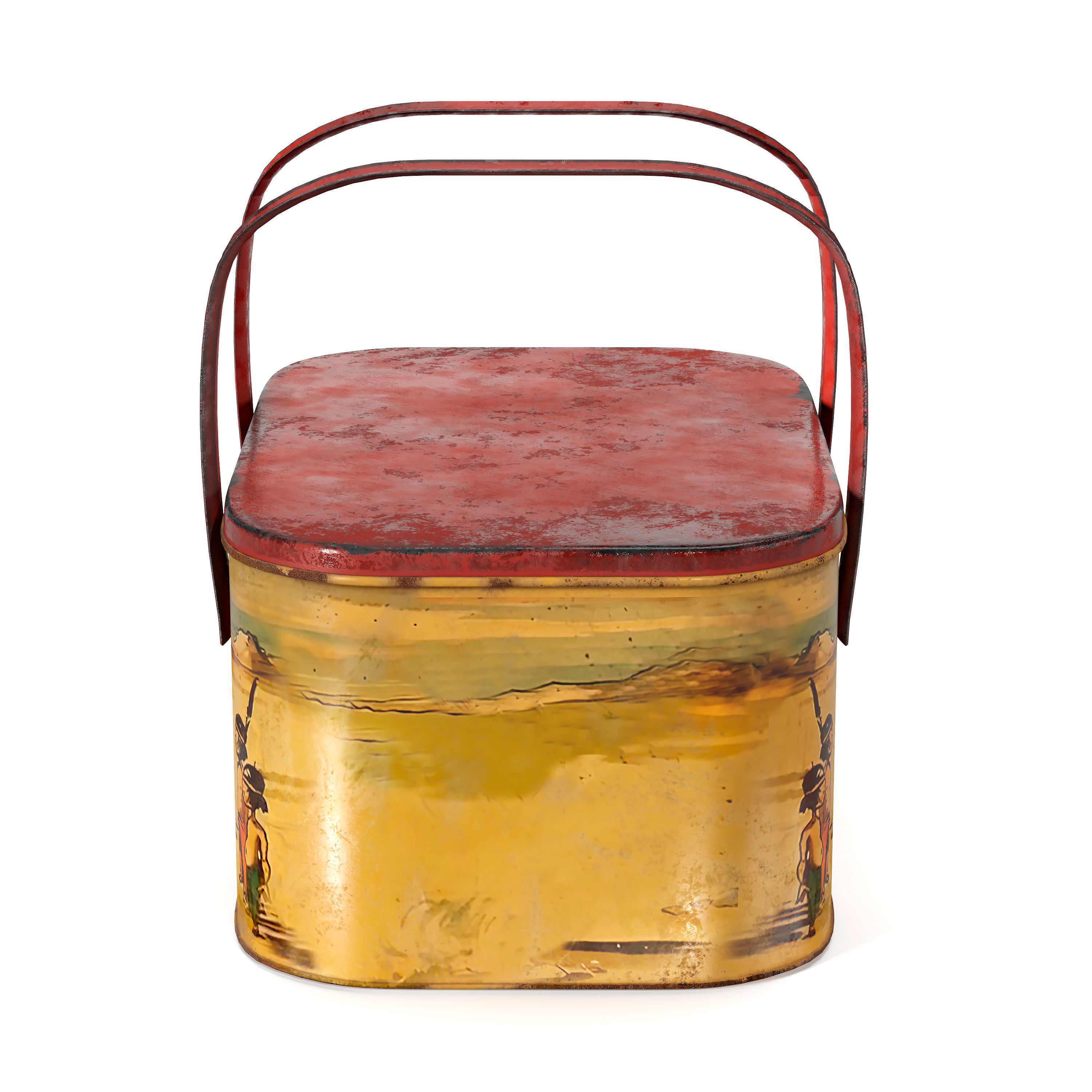 Vintage Lunch Boxes 3D model_8