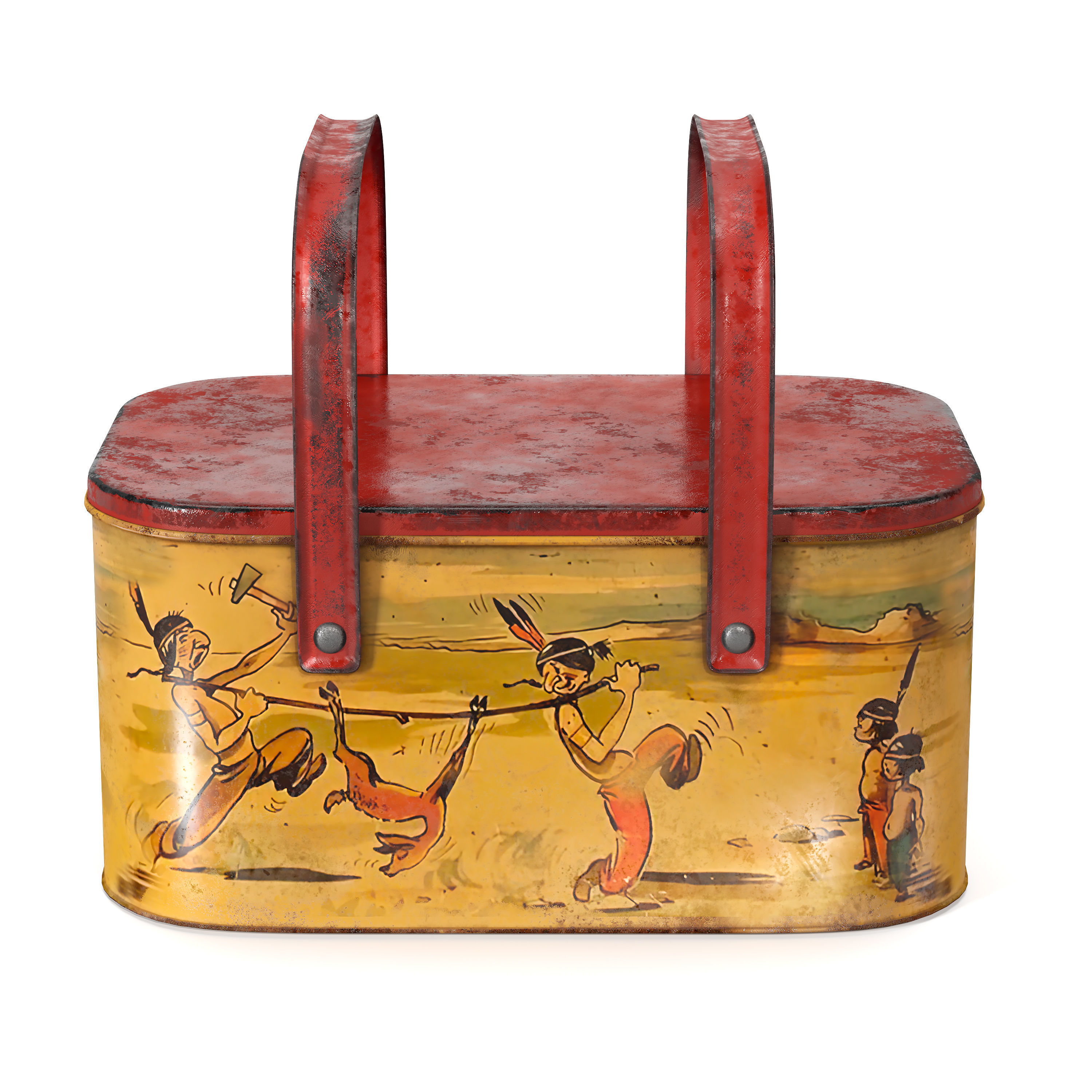 Vintage Lunch Boxes 3D model_7