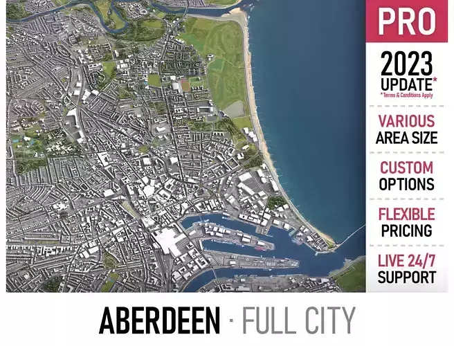 Aberdeen Low-poly 3D model