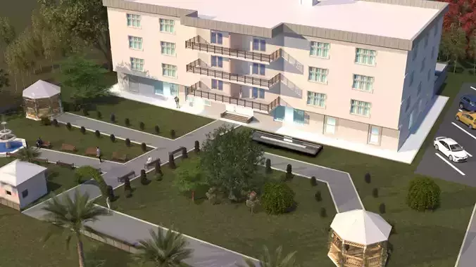 4 floor simple building