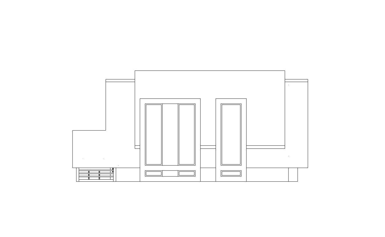 Architectural 3D model modern house with roof 3D model_17