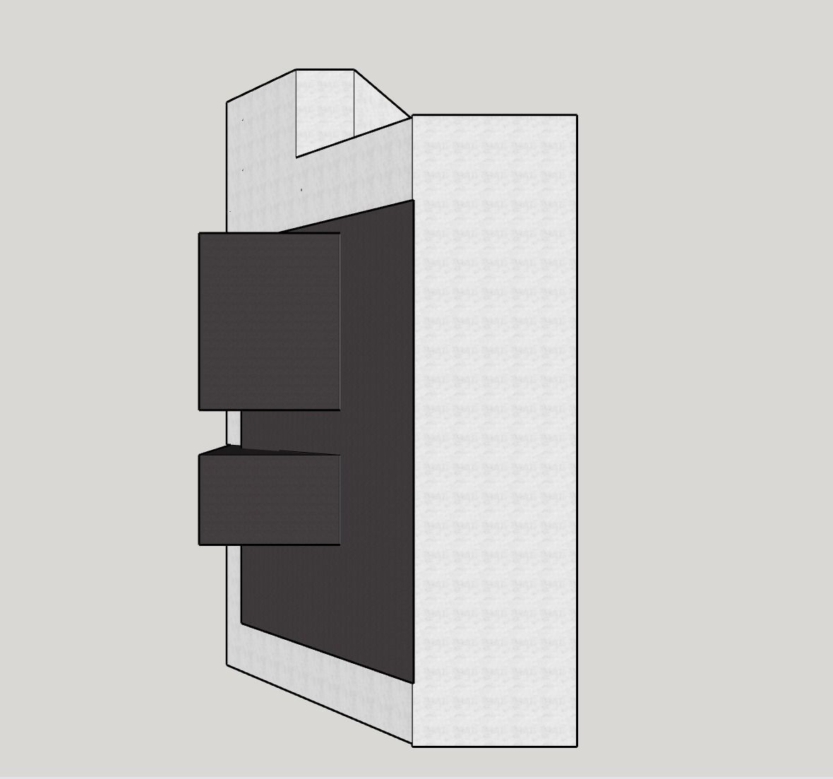 Architectural 3D model modern house with roof 3D model_9