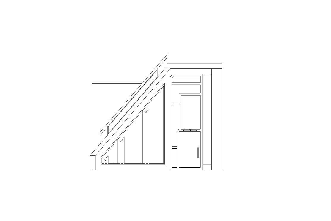 Architectural 3D model modern house with roof 3D model_15