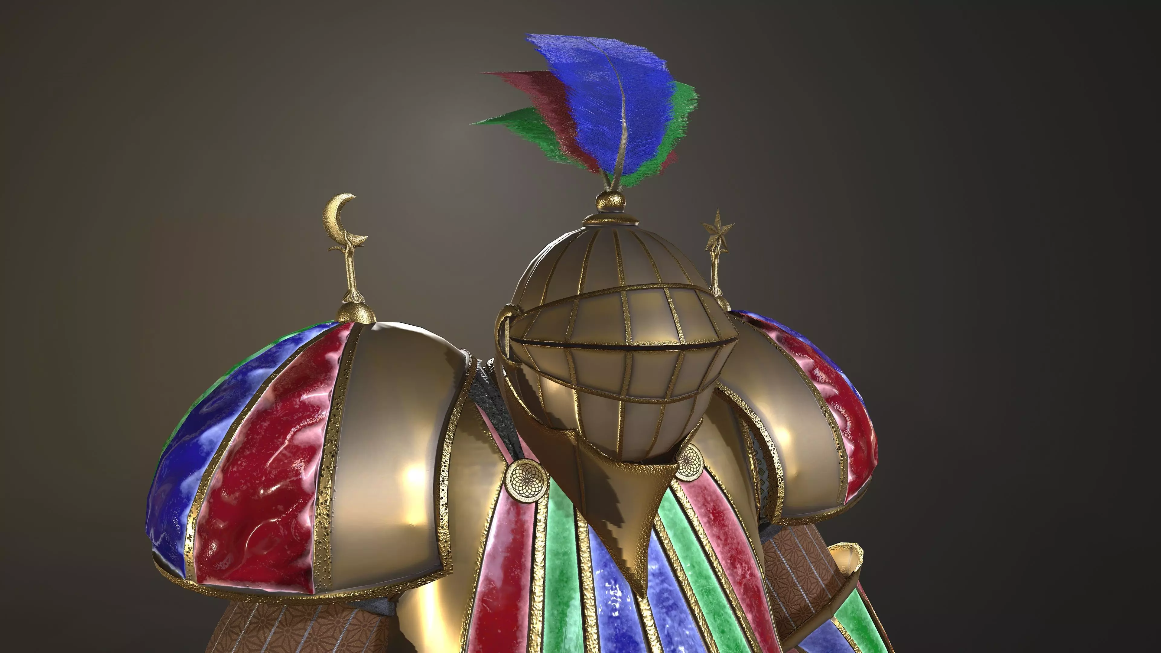 Rottund knight Low-poly 3D model