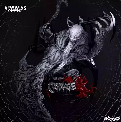 Wicked Marvel Carnage Bust 3D print model