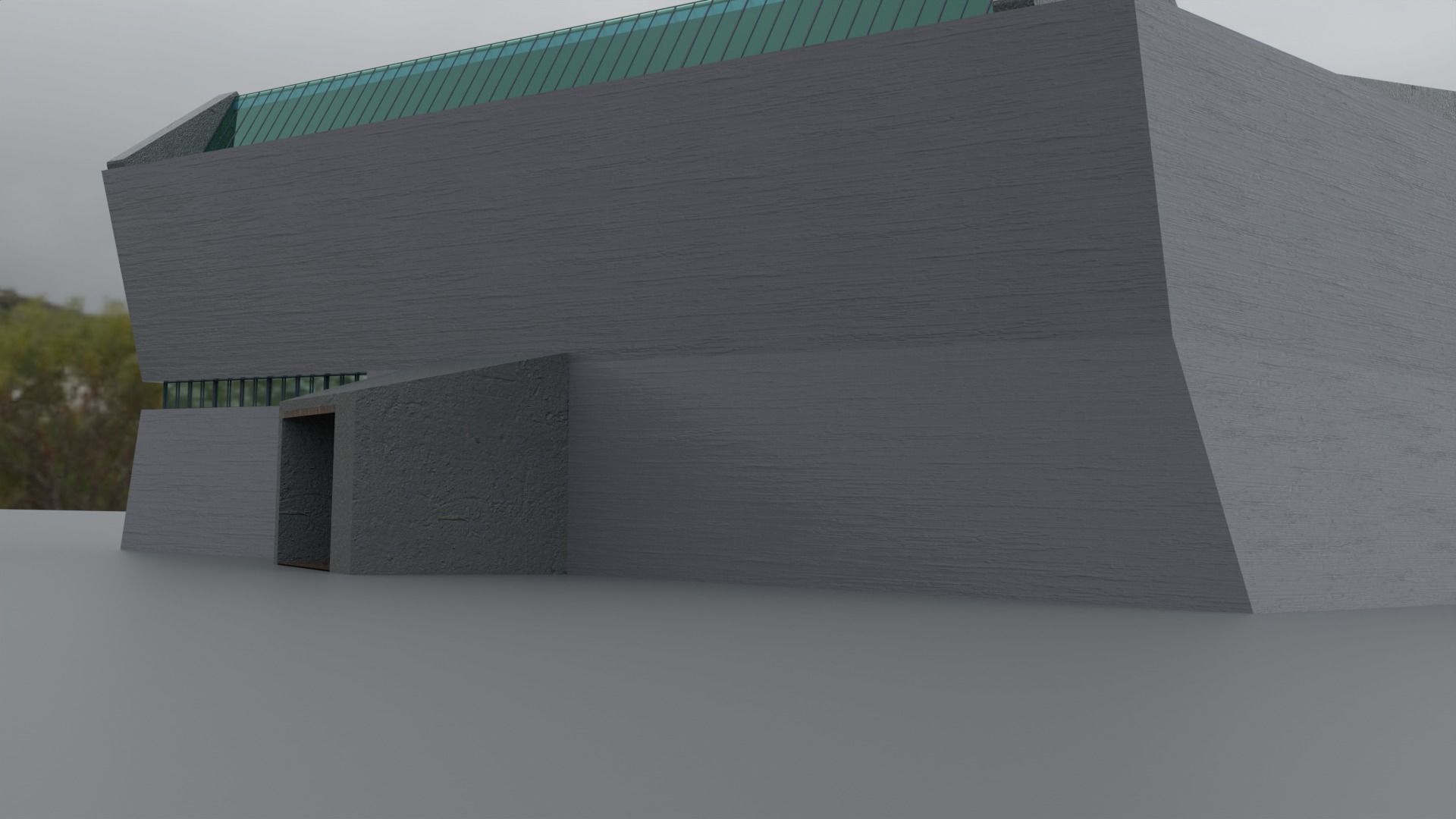 modern warehouse raum H2 - connectable to the old warehouse H1 Low-poly 3D model_4