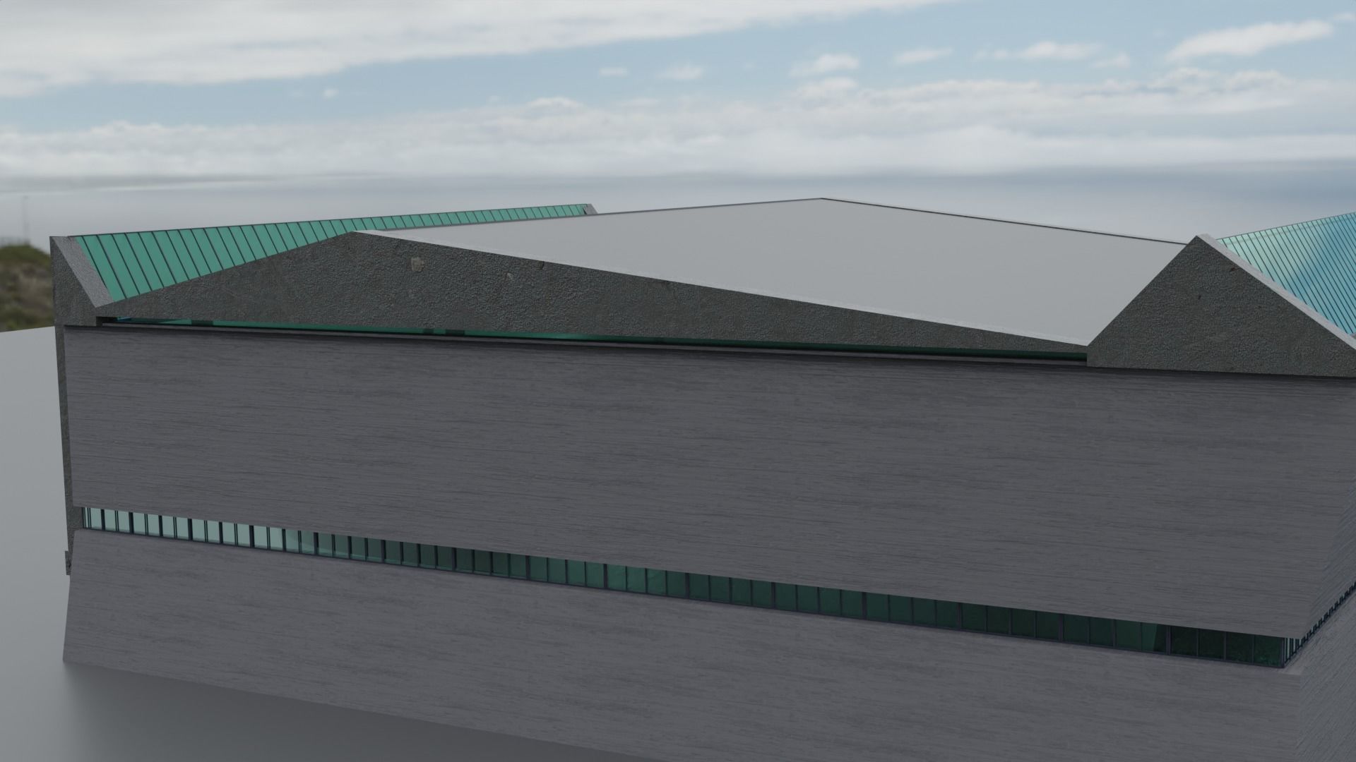 modern warehouse raum H2 - connectable to the old warehouse H1 Low-poly 3D model_5