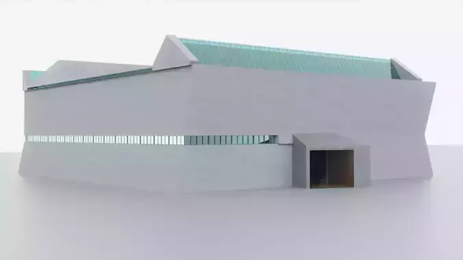 modern warehouse raum H2 - connectable to the old warehouse H1 Low-poly 3D model