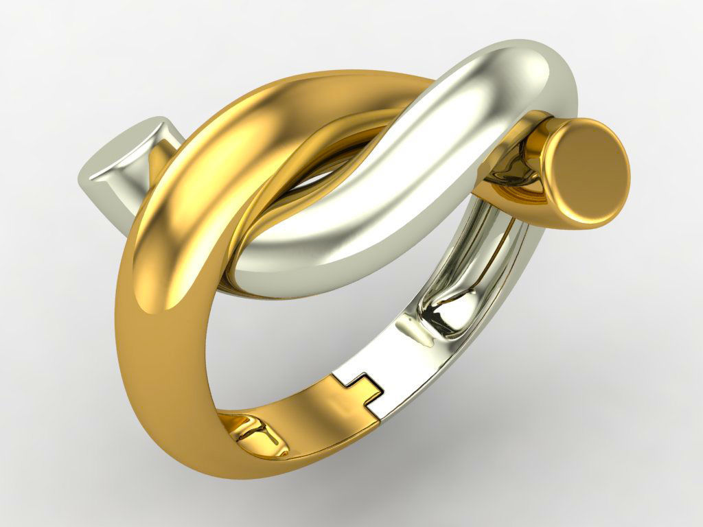 Knot Ring  3D print model_1