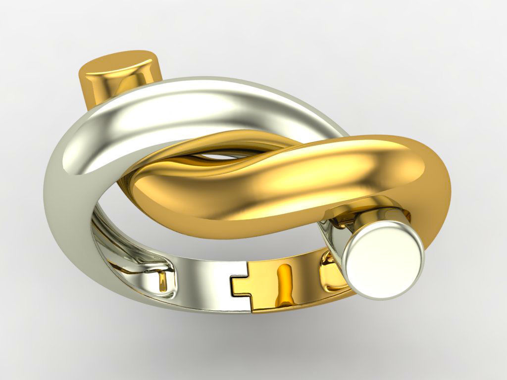 Knot Ring  3D print model_3