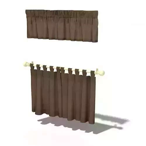 Brown Curtains With Curtain Rod
