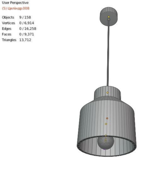 Chandelier  concrete 3D model_1