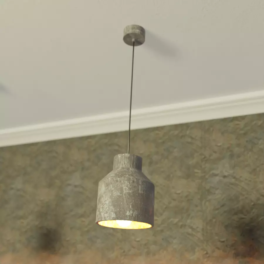 Chandelier  concrete 3D model_0