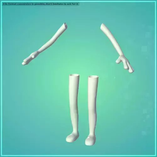 Cartoon Arms and Legs -- Four Fingers