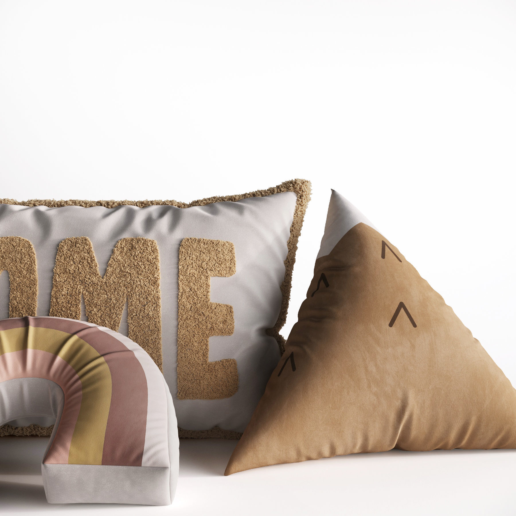 Pillows Collection morning beautiful pillow set 3D model_3