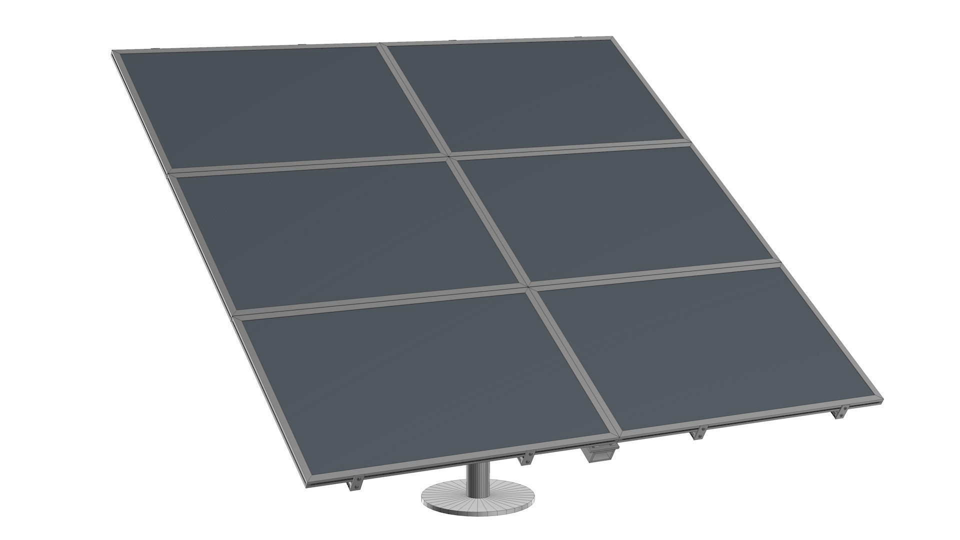 Solar battery  3D model_9