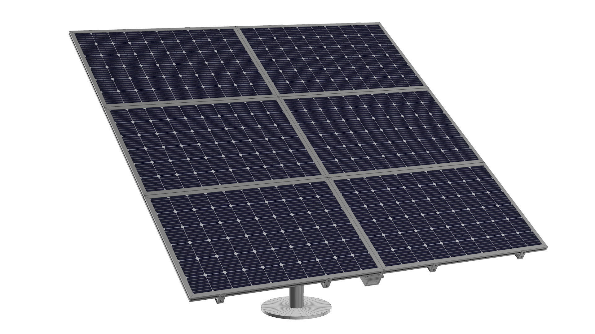 Solar battery  3D model_8