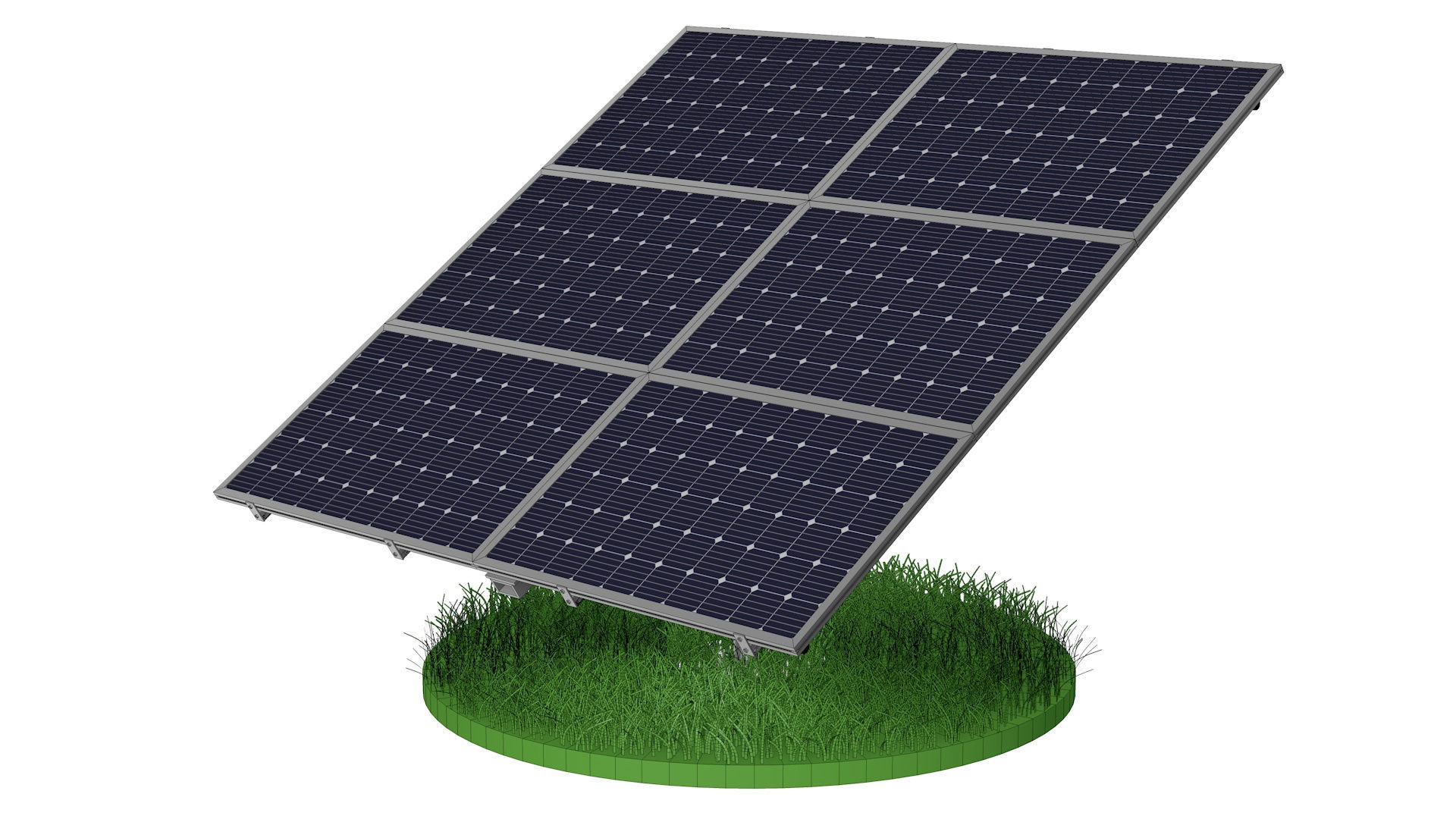 Solar battery  3D model_7