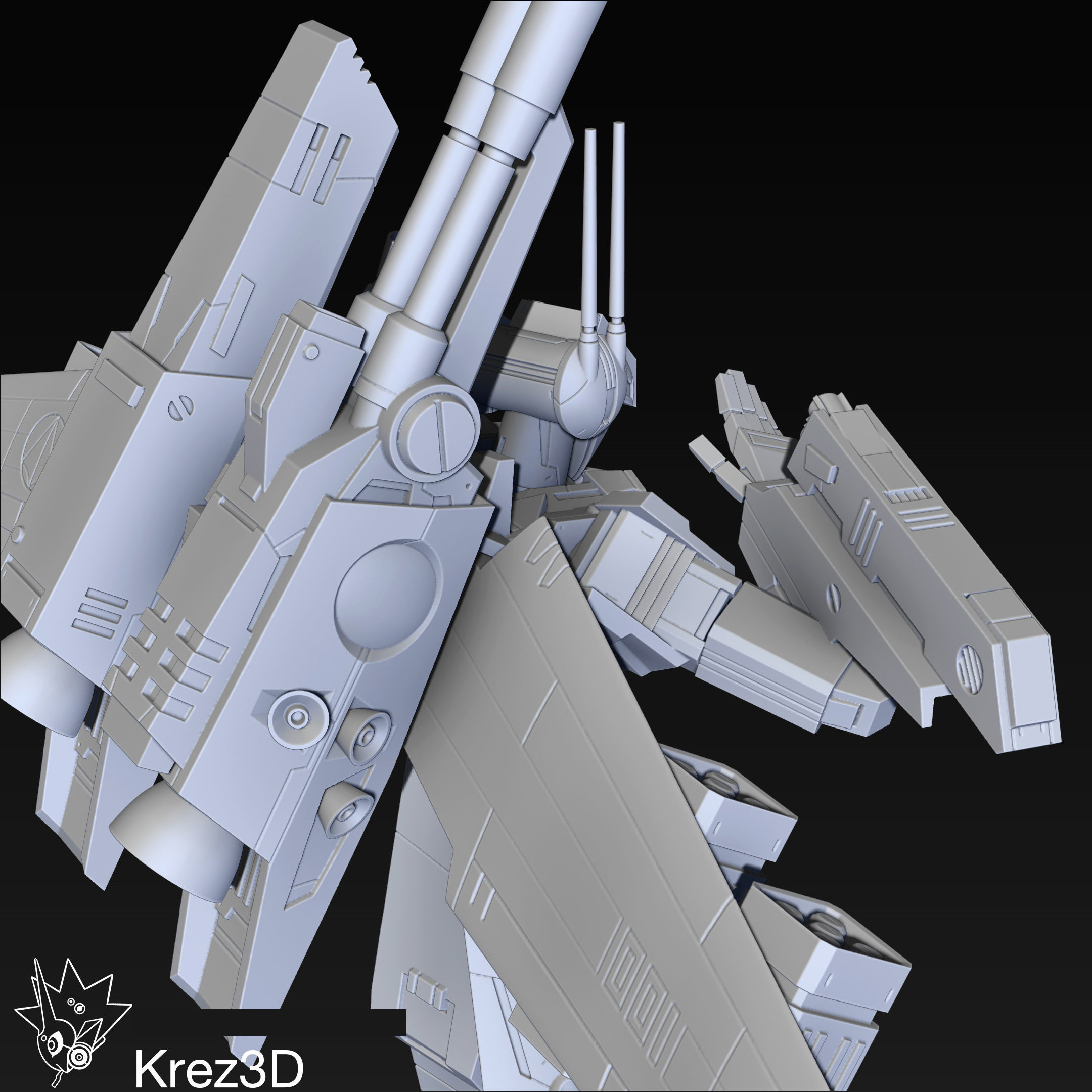 VF-1S Strike Valkyrie 3D print model_5