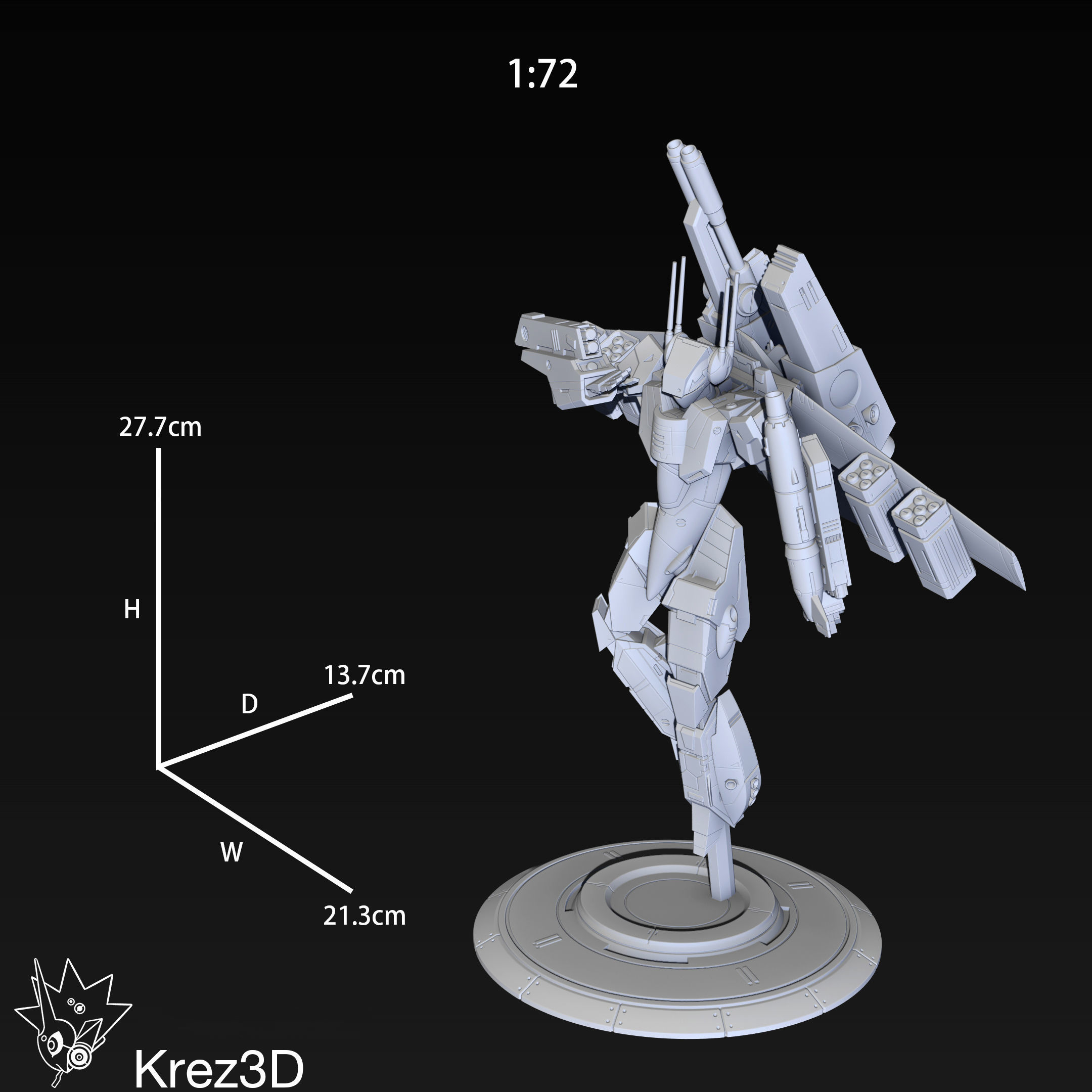 VF-1S Strike Valkyrie 3D print model_7