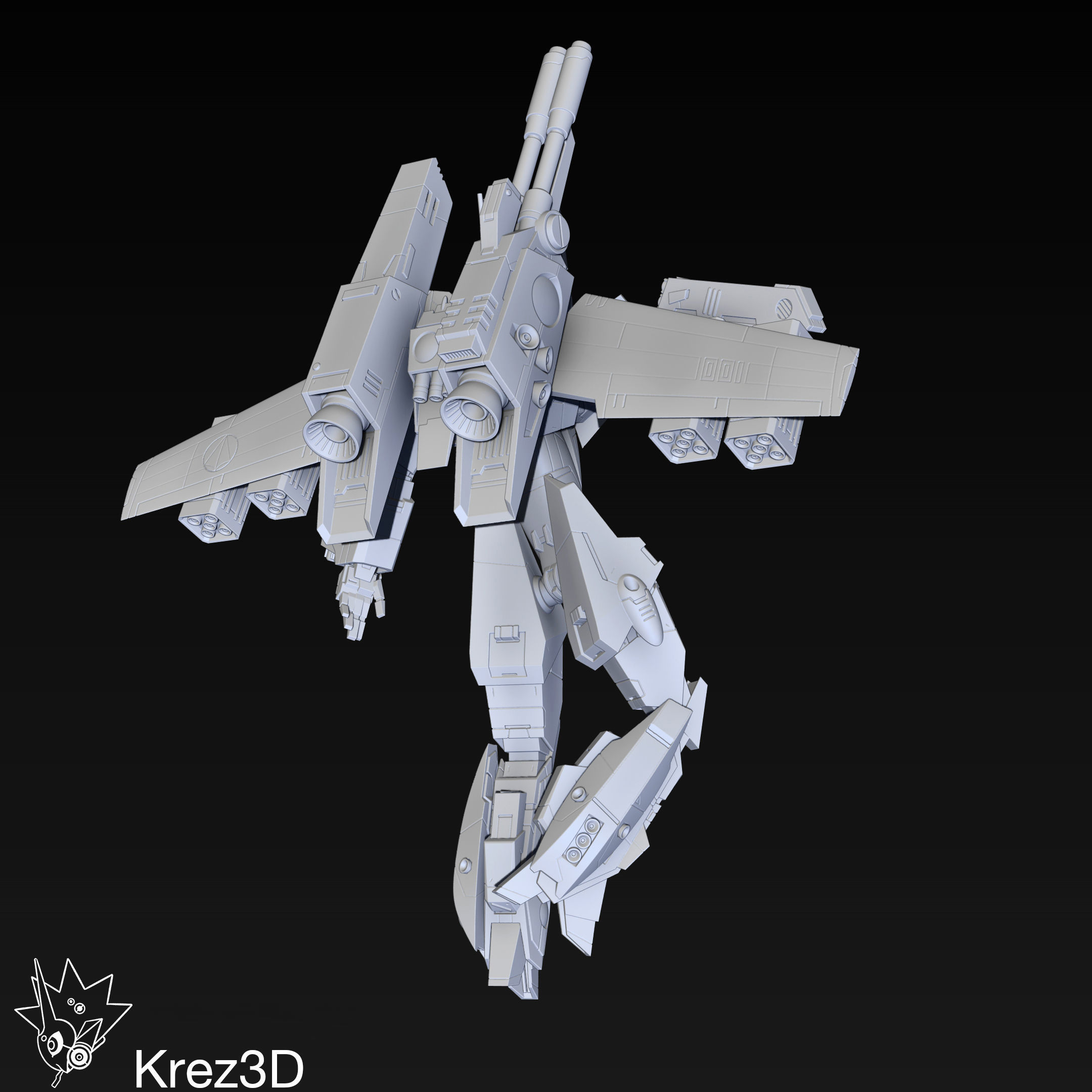 VF-1S Strike Valkyrie 3D print model_6