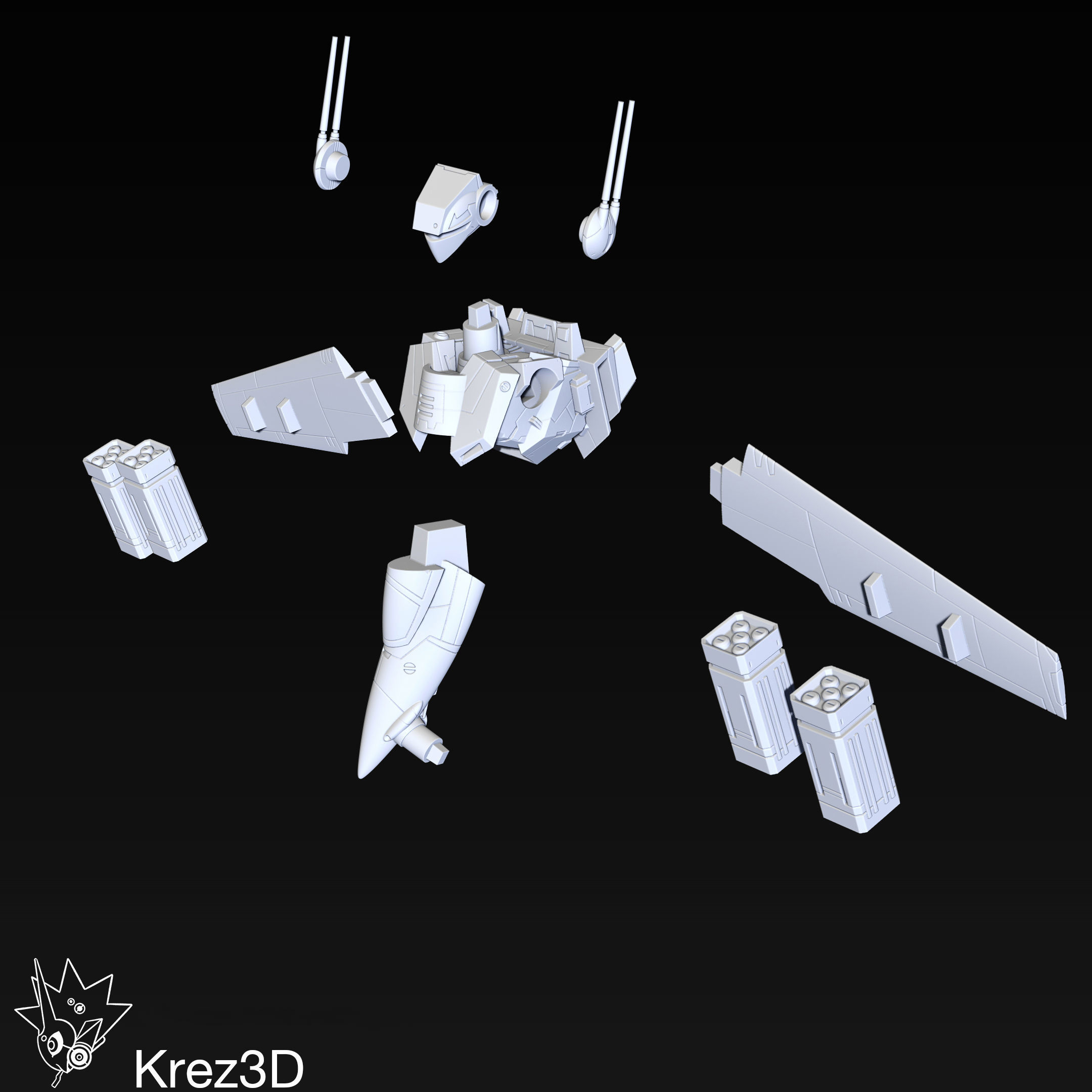 VF-1S Strike Valkyrie 3D print model_8