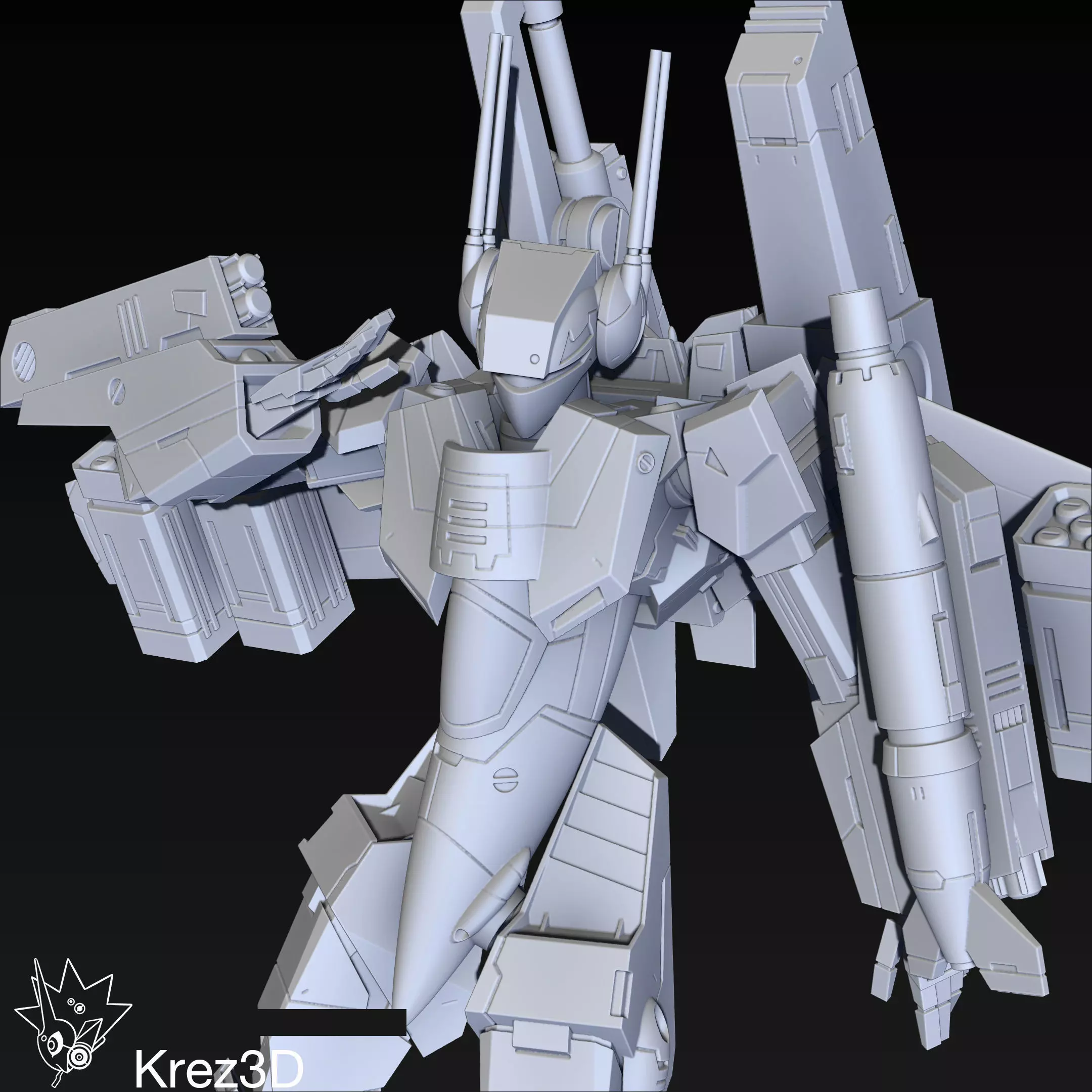 VF-1S Strike Valkyrie 3D print model_0