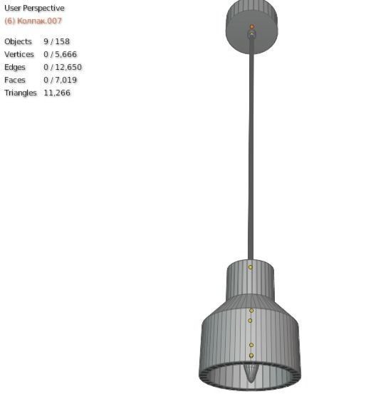  Chandelier  concrete 3D model_1