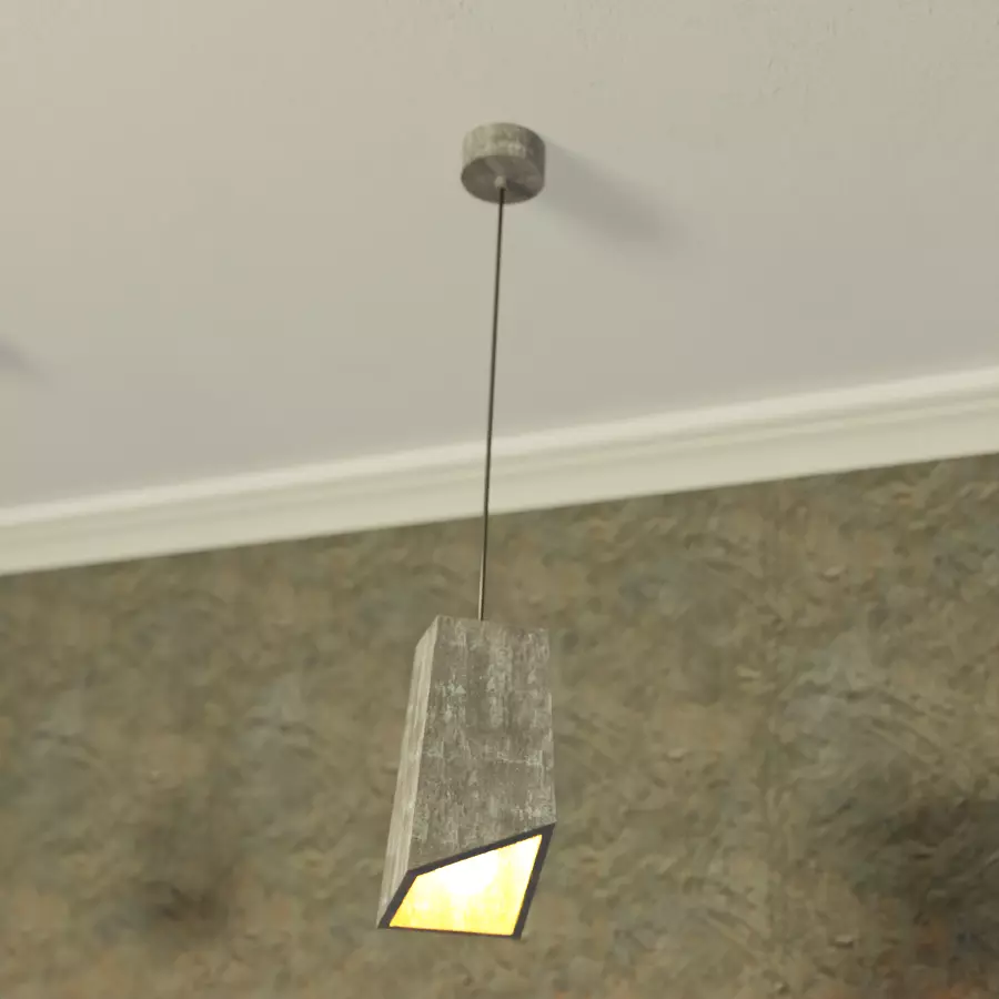 Chandelier  concrete 3D model_0