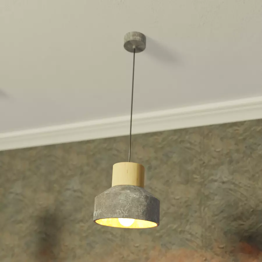 Chandelier  concrete 3D model_0
