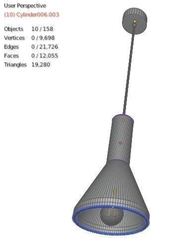 Chandelier  concrete 3D model_1