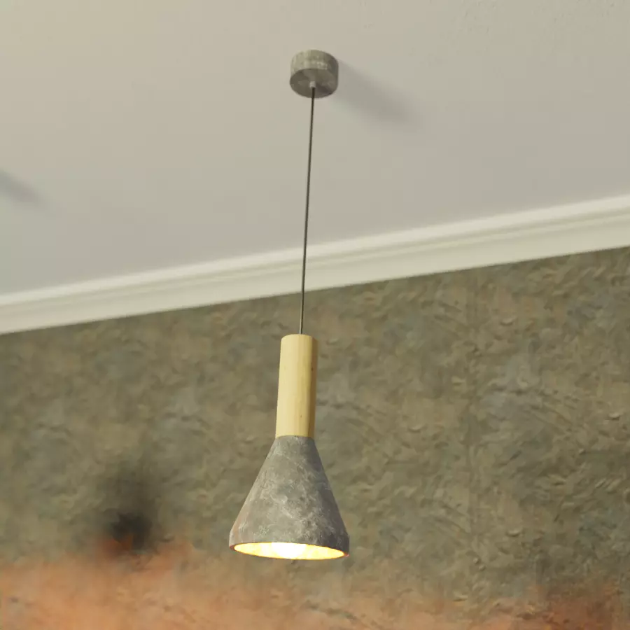 Chandelier  concrete 3D model_0