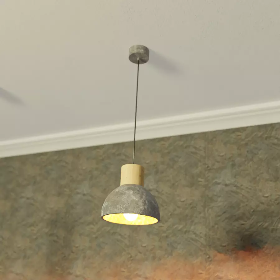 Chandelier  concrete 3D model_0