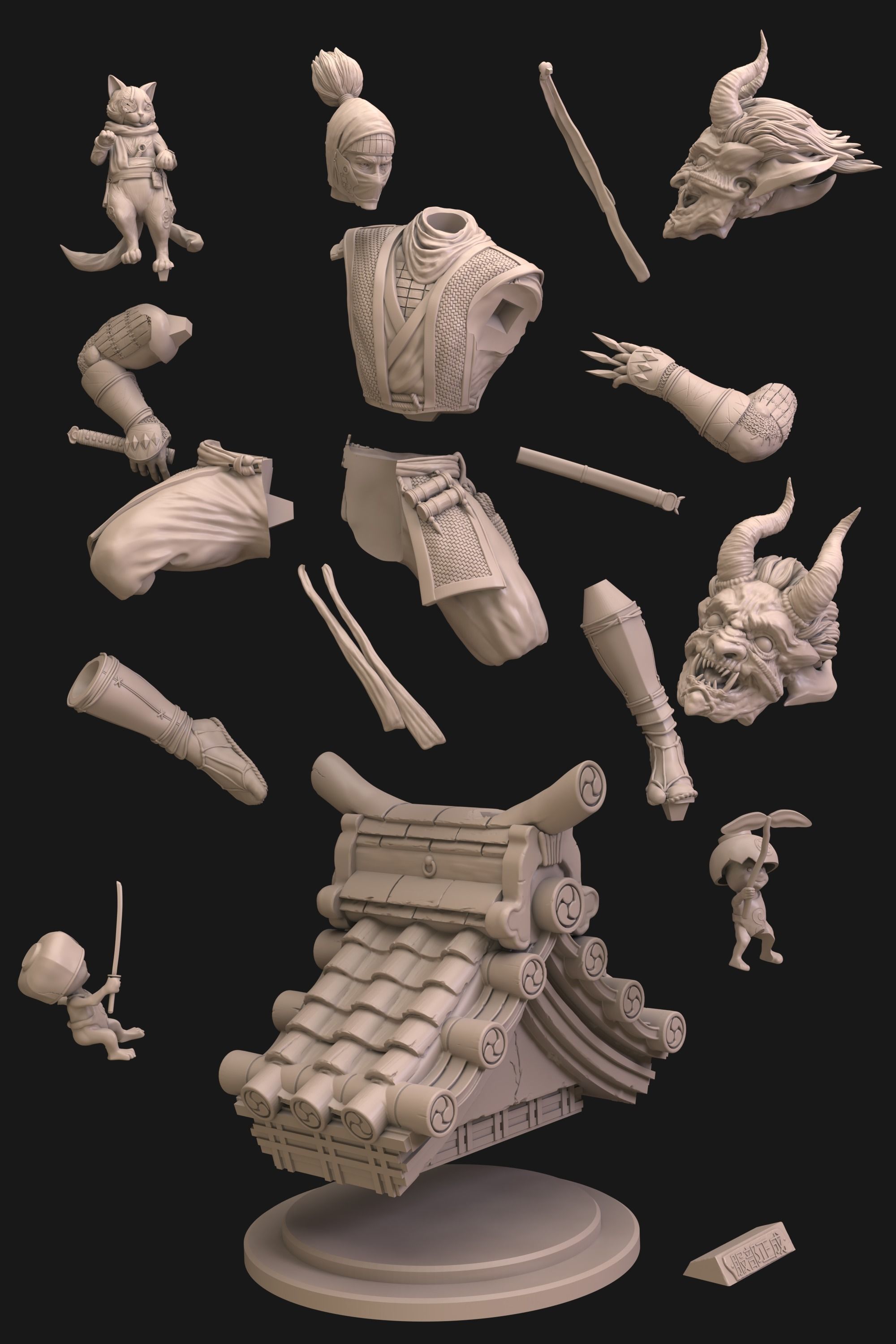 Hattori Hanzo Nioh 3D print model_3