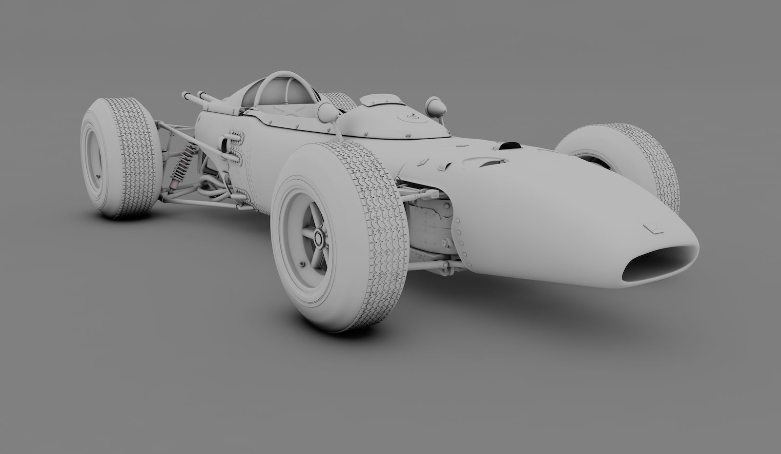 F1 Classic Racer FBX 3D model_7