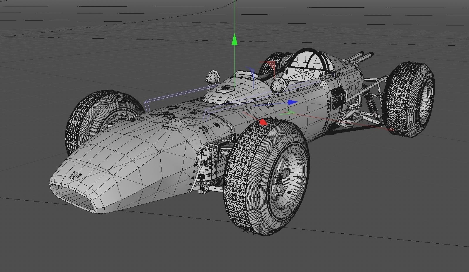 F1 Classic Racer FBX 3D model_6