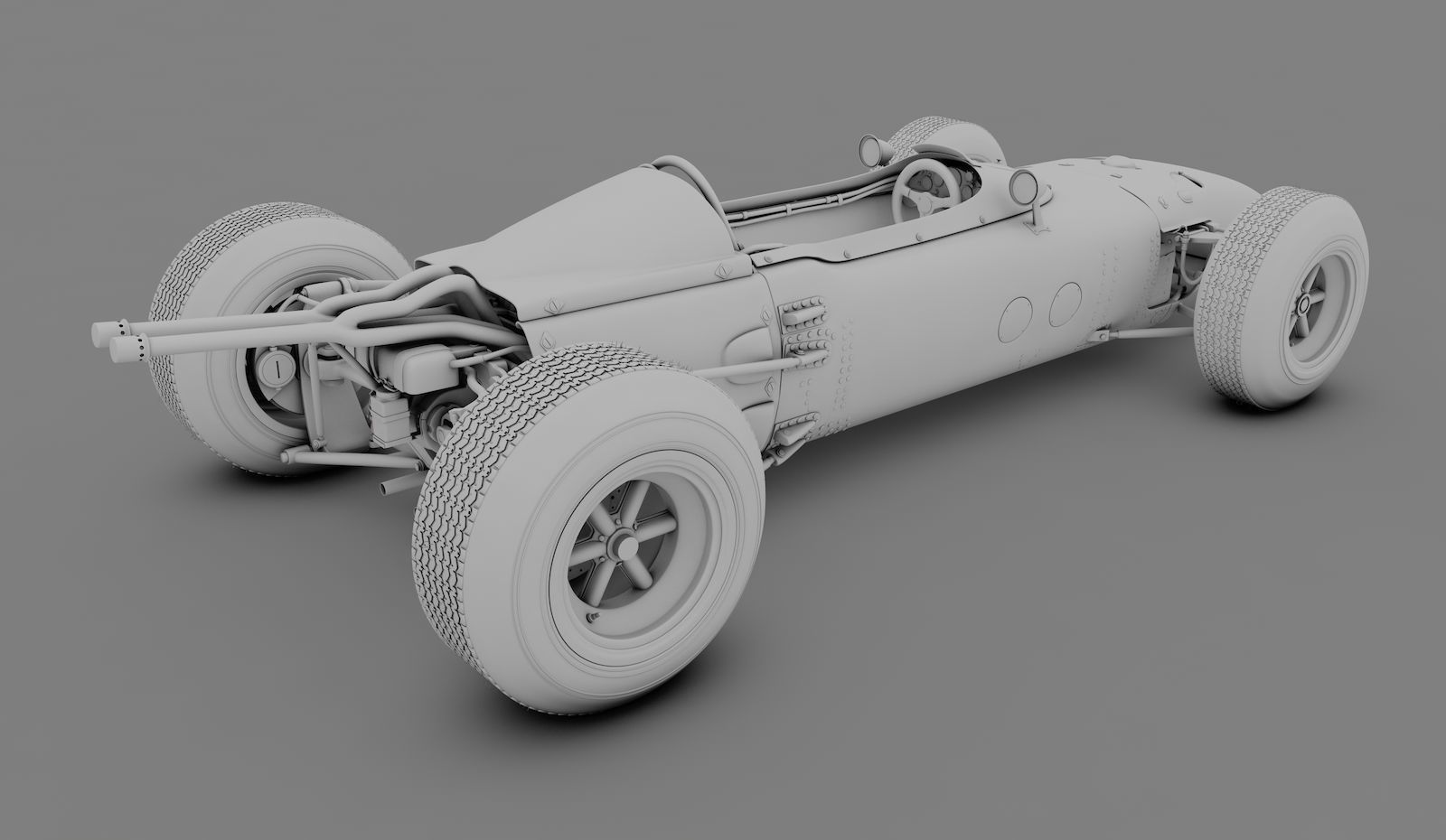 F1 Classic Racer FBX 3D model_5