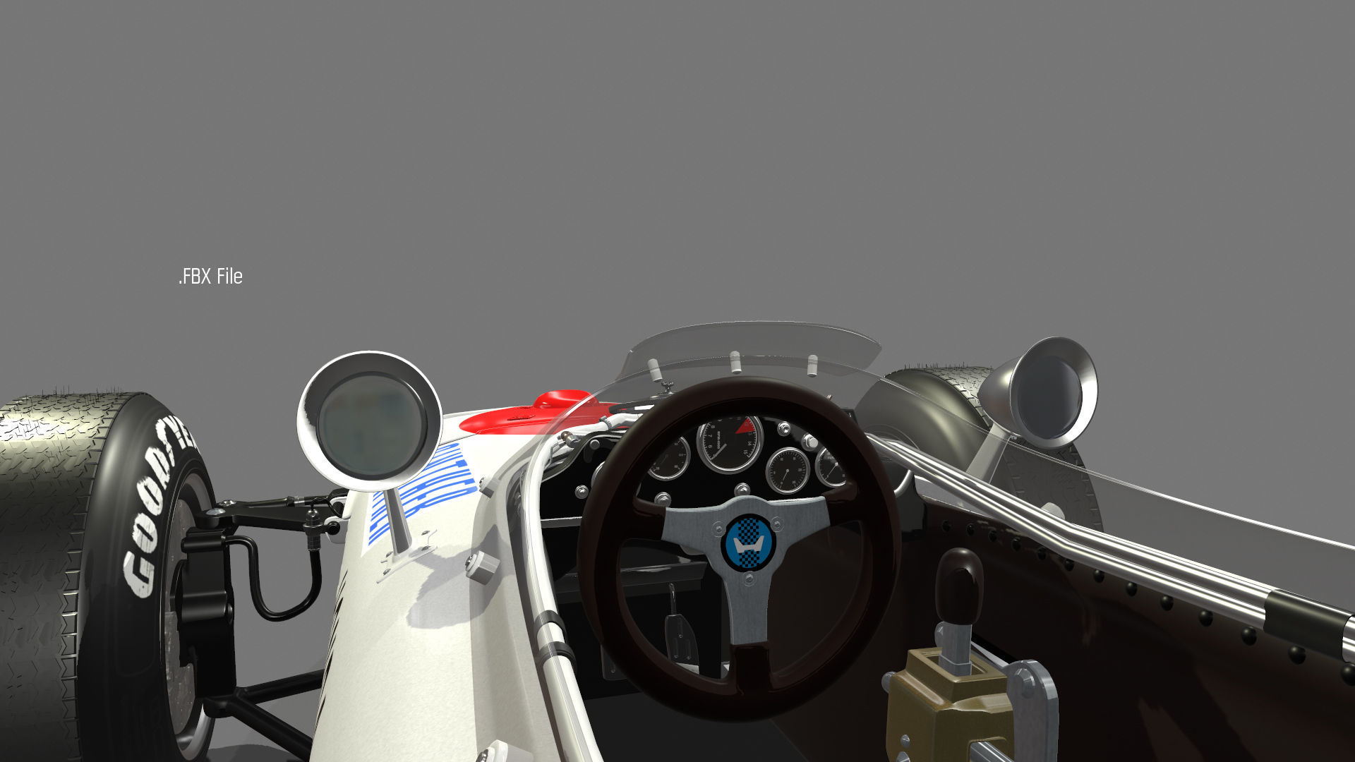 F1 Classic Racer FBX 3D model_3