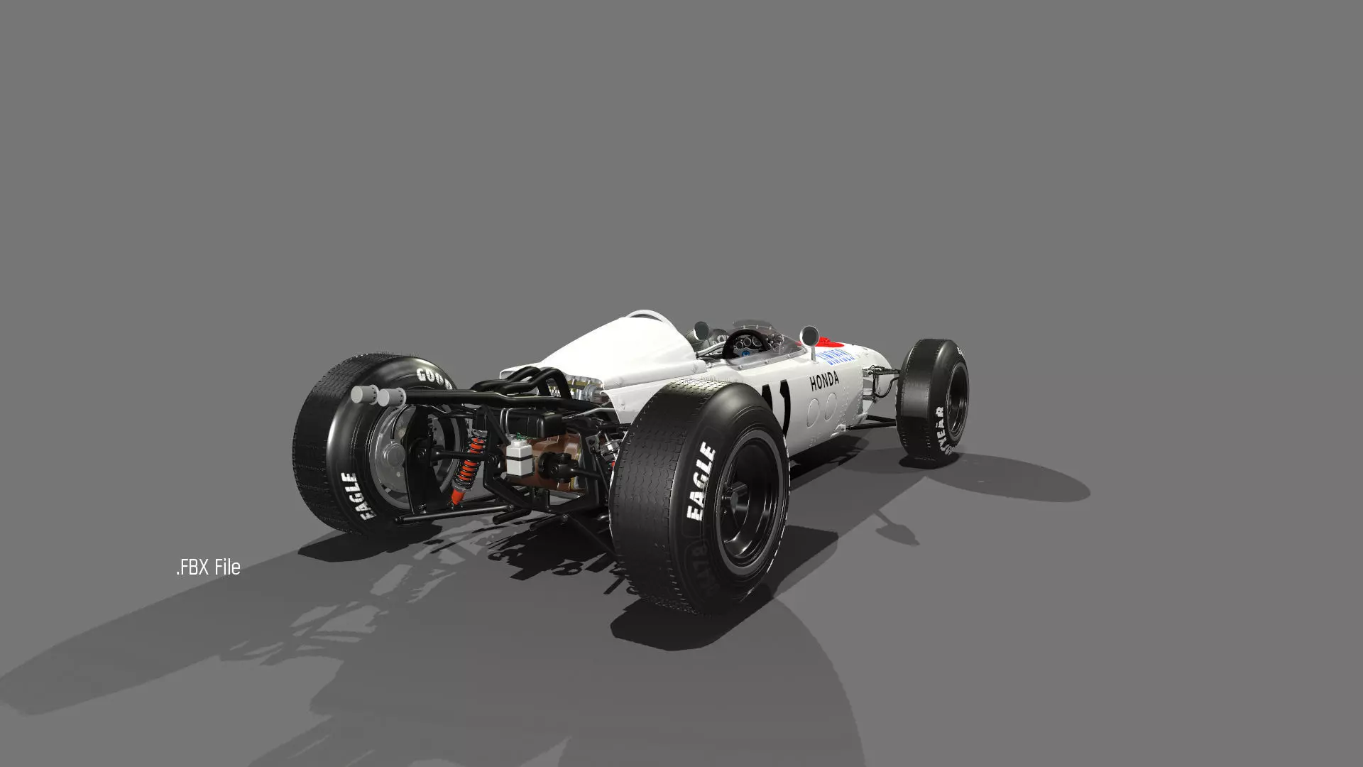 F1 Classic Racer FBX 3D model_0