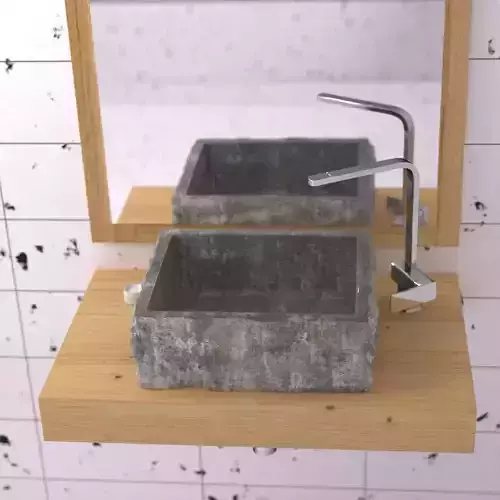 concrete sink 3D model