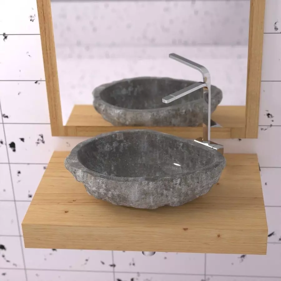 concrete sink 3D model_0