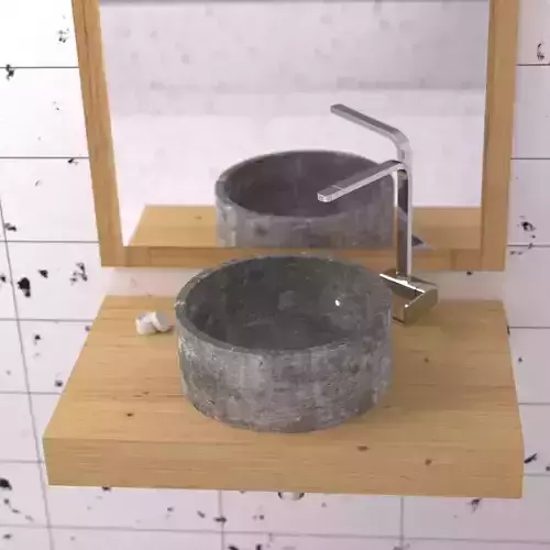 concrete sink 3D model