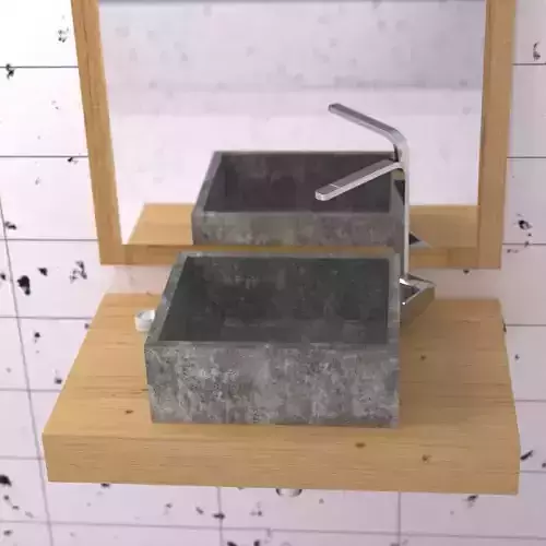 concrete sink 3D model