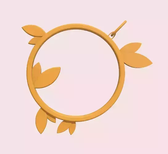 Round leaf pendant stl 