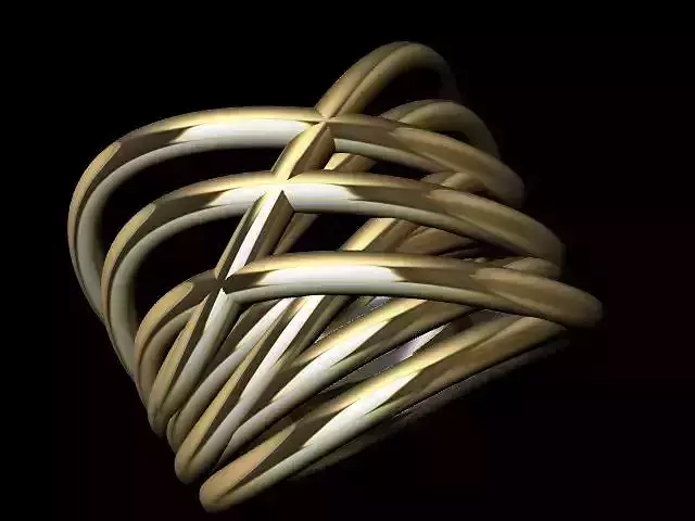 Contemporary art ring stl verified 