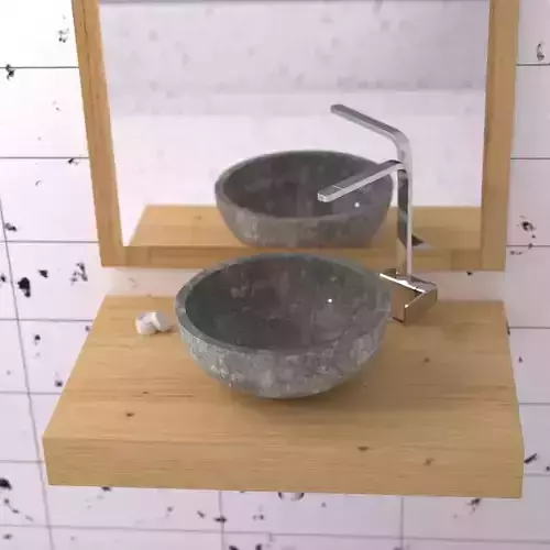 concrete sink 3D model
