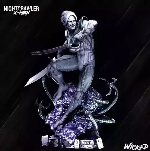 Wicked Marvel Nightcrawler Sculpture 3D print model