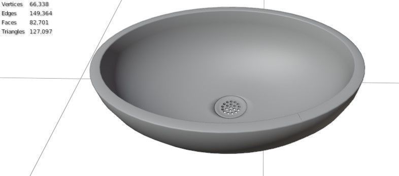 concrete sink 3D model_1