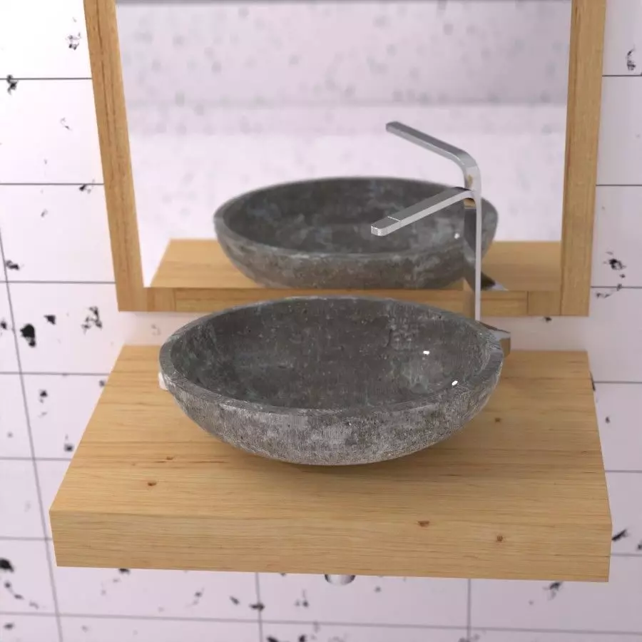 concrete sink 3D model_0