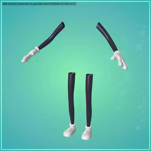 Cartoon Arms and Legs -- Four Fingers